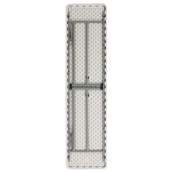 Emma and Oliver 6-Foot Rectangular White Plastic Folding Table with Locking Legs for Training or Seminars image {4}