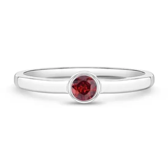 Girl's CZ Birthstone Sterling Silver Ring - In Season Jewelry image {11}