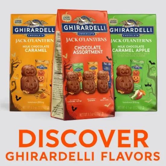 Ghirardelli Jack O' Lanterns Halloween Assortment Bag Candy - 4.1oz image {2}