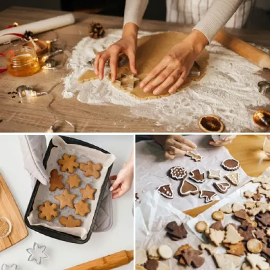 Unique Bargains Durable Rust-proof Dishwasher Safe Cookie Cutter Assorted Sizes 3 Pcs image {4}