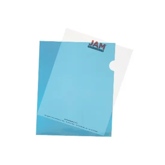 JAM Paper Plastic Sleeves 9" x 12" Blue 12/Pack 2226316987 image {3}