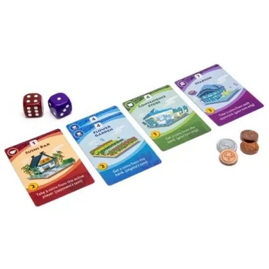 Machi Koro 2 Game: Creative Thinking & Problem Solving card and dice classic for 2-5 players image {4}