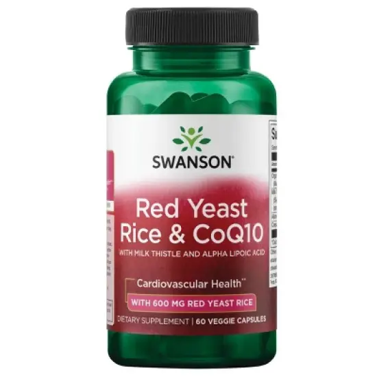 Swanson Red Yeast Rice and Coq10 - Traditional Formula 60 Veggie Capsules image {5}