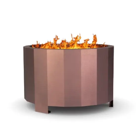Emma and Oliver Steel Portable Smokeless Wood Burning Firepit with Waterproof Cover for Outdoor Use image {2}