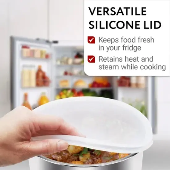 Impresa 8 Qt Insta Pot Silicone Lid / Cover (BPA-free) - Compatible with IP-DUO80 7-in-1 Programmable Electric Pressure Cooker image {3}