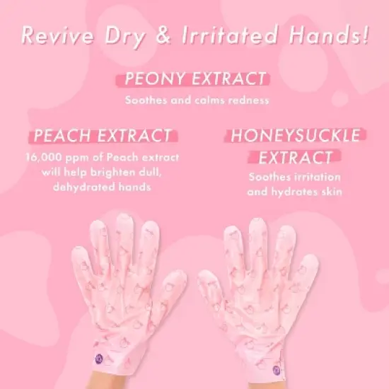 TONYMOLY I'm Lovely Peach Hand Mask - 3pk image {3}