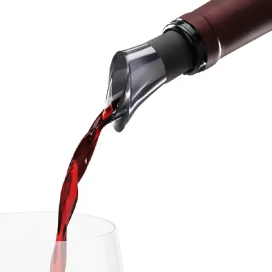 Innovine Drip Stop Pour Spout, Reusable Wine Pourer, Durable Construction with Rubber Base, Perfect for White and Red Wines, Barware, Set of 2 image {3}