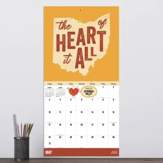 TF Publishing 13.5"x14.5" 2026 Home Ohio Wall Calendar image {2}