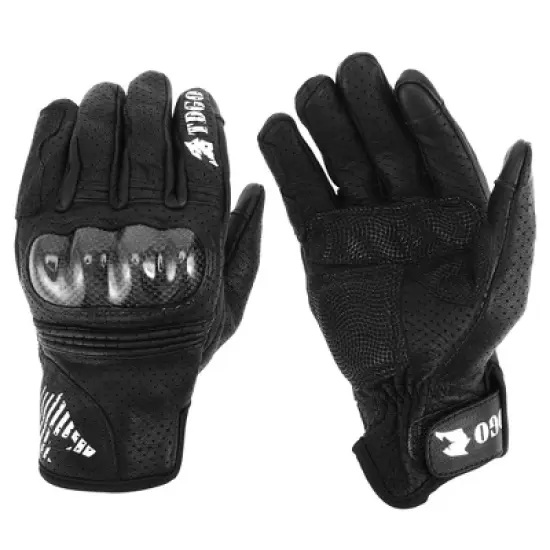 Unique Bargains Motorbike Gloves Spring Summer Breathable Smartphone Touch Black 1 Pair image {6}