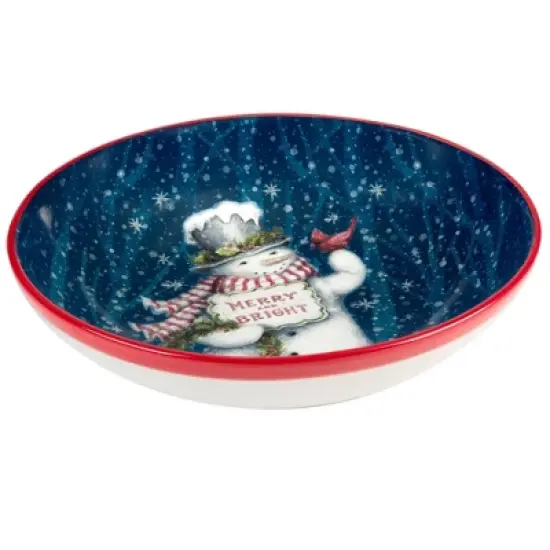 Certified International 128oz Snowman Greetings Serving/Pasta Bowl image {1}