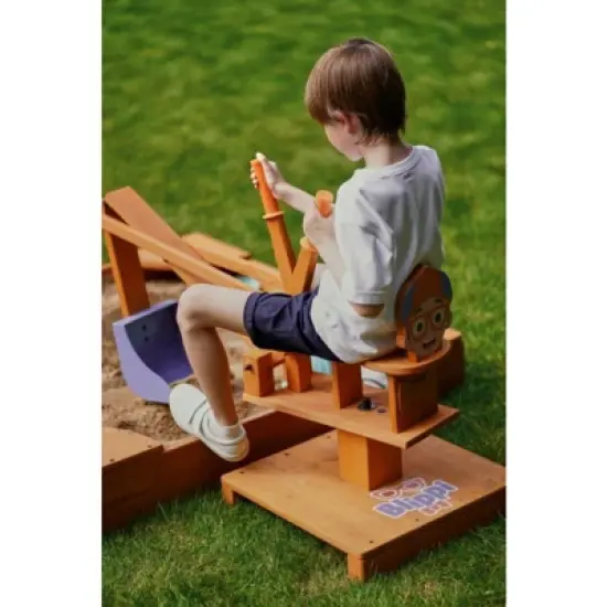 Avenlur Blippi Ride-On Excavator &ndash; Construction Toy with 360&deg; Swivel, Intuitive Controls, and Vibrant Design for Indoor & Outdoor Play image {5}