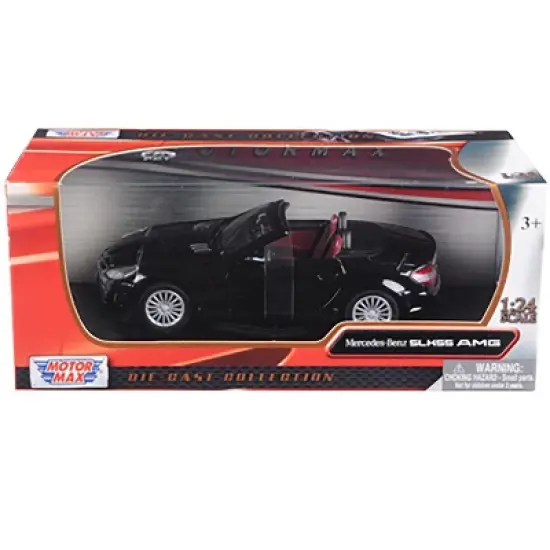 Mercedes Benz SLK55 AMG Convertible Black 1/24 Diecast Model Car by Motormax image {2}