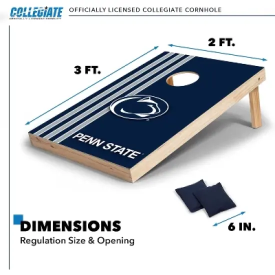 NCAA Penn State Nittany Lions 2'x3' Wood Cornhole Set image {5}