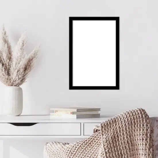 Amanti Art Jet Black Framed Dry Erase Magnetic Board image {7}