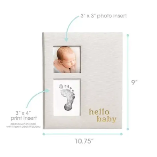 Pearhead Baby Linen Memory Book - Ivory image {9}