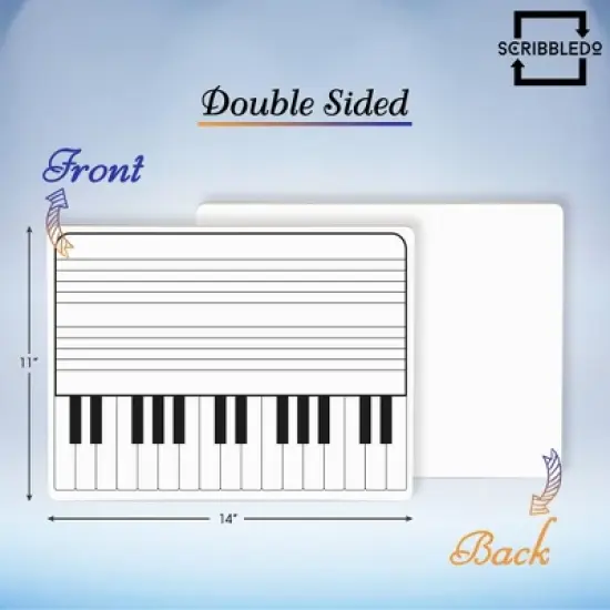 SCRIBBLEDO Keyboard Practice Dry Erase Board 11"x14" image {6}