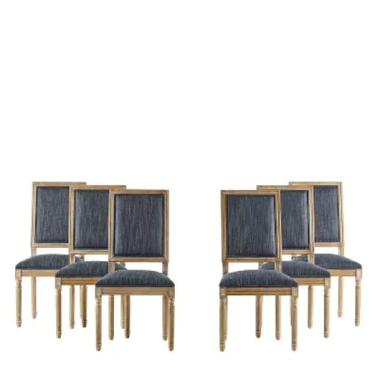 Christopher Knight Home Carina French Country Rubberwood Upholstered Dining Chair (Set of 6) image {9}