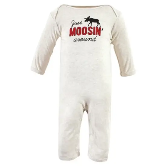 Hudson Baby Infant Boys Cotton Coveralls, Winter Moose image {4}