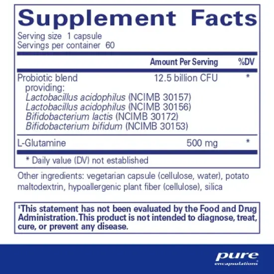 Pure Encapsulations PureBi&bull;Ome G.I. - Hypoallergenic Multi Strain Probiotic Blend for G.I. Comfort and Health - 60 Capsules image {1}