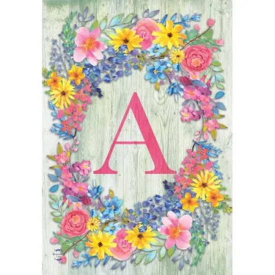 Briarwood Lane Spring Garden Flag 18x12.5 For Outdoor Spring Monogram Letter a Garden Flag Flag For Spring Garden Flag Flags For Outside image {2}