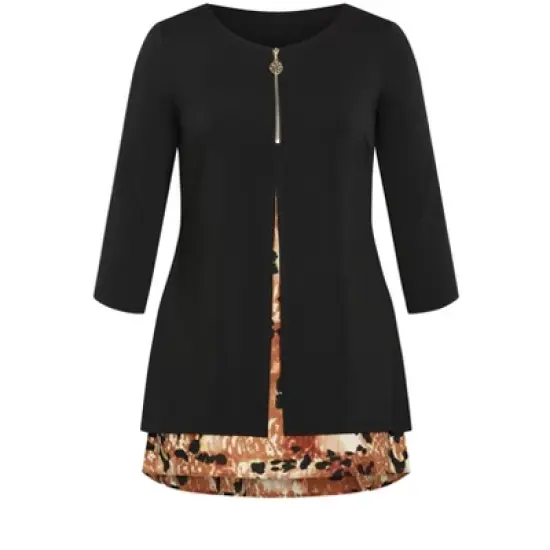 Women's Plus Size Tamara Print Tunic - animalia | AVENUE image {2}