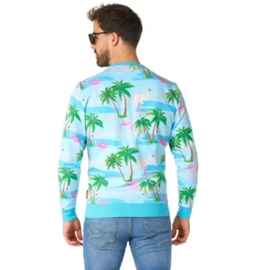 OppoSuits Men's Sweater - Flaminguy - Multicolor image {1}