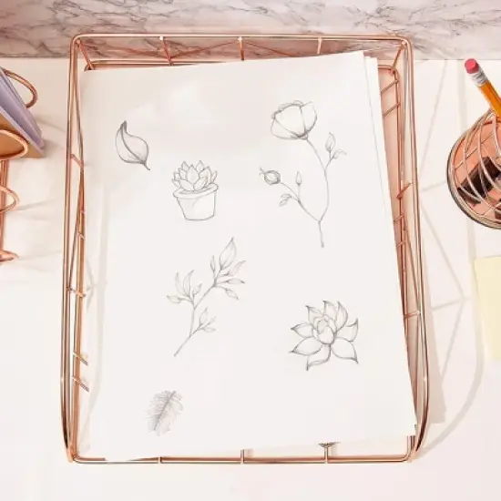 Juvale 100-Pack Cold Press Bamboo Paper Sheets for Mixed Media, Drawing, Painting, 120GSM, 8.5 x 11 In image {1}