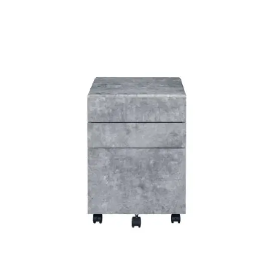 Jurgen File Cabinet Faux Concrete - Acme Furniture image {2}