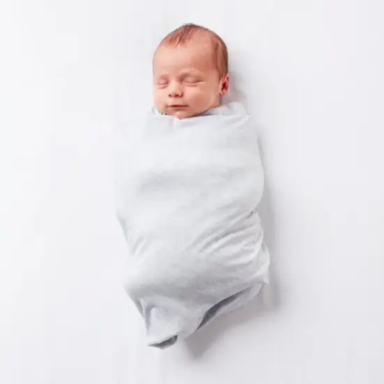 BreathableBaby Swaddle Blanket, Watercolor Wave Gray & Gray Heather, 2 Pack image {2}