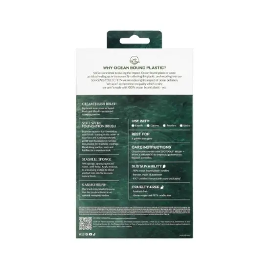 EcoTools Sea Gems Face Makeup Brush Set - 4ct image {7}