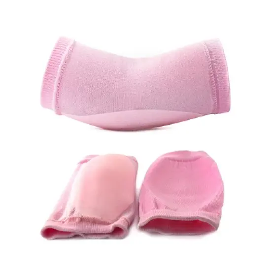 Unique Bargains Spa Skin Care Moisturizing Exfoliating Elbow Gel Cover Sleeves Pink 1 Pair image {2}