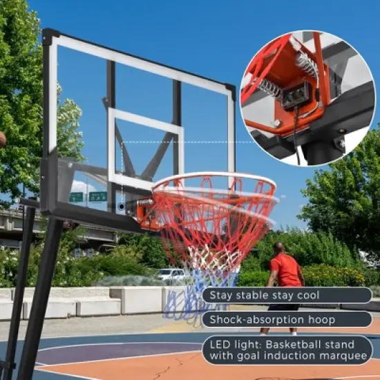 Dexmalle Portable Basketball Hoop Basketball System image {7}