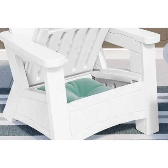 Elements Adirondack Chair with Storage White - Suncast image {6}