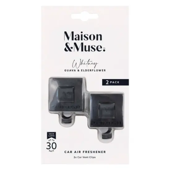 Maison&Muse 2pk Car Air Fresheners Guava and Elderflower Vent Clips image {7}