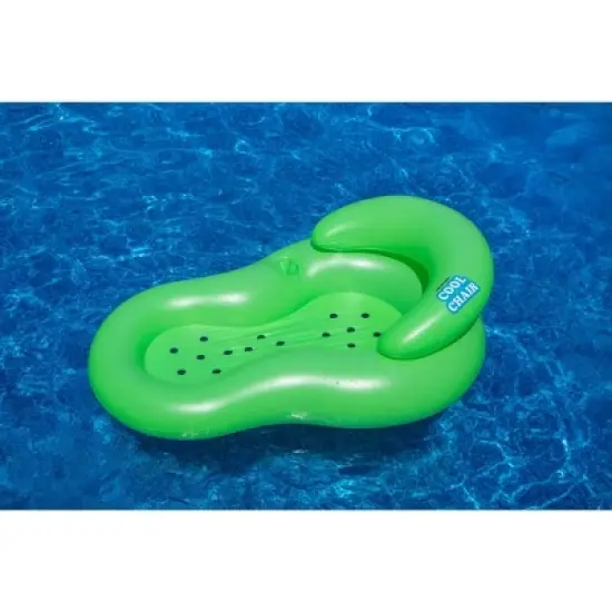 Pool Central Inflatable Green Cool Lounge Chair with Holes, 62.5-Inch image {1}
