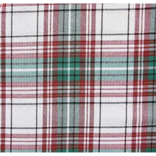 Avanti Linens Holiday Plaid 70" Round Tablecloth image {1}