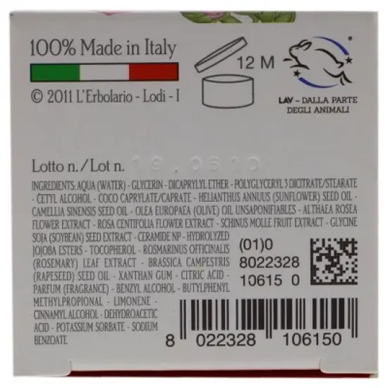 L'Erbolario 3 Rosa Nourishing Hand Cream - Hand Cream for Dry Skin - 2.5 oz image {5}