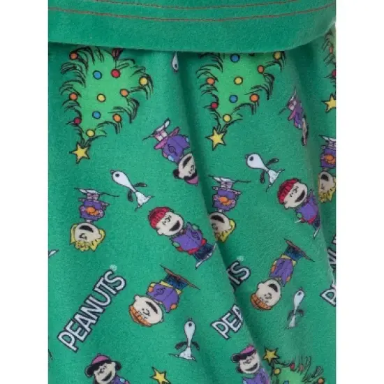 Peanuts Boys' Christmas Holiday Season Sing Along Sleep Pajama Set Green image {2}