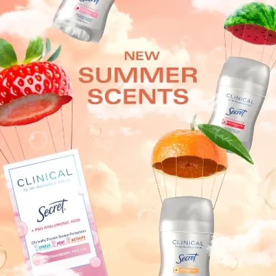 Secret Clinical Strength Invisible Solid Antiperspirant & Deodorant - Mandarin Fizz - 1.6oz image {5}