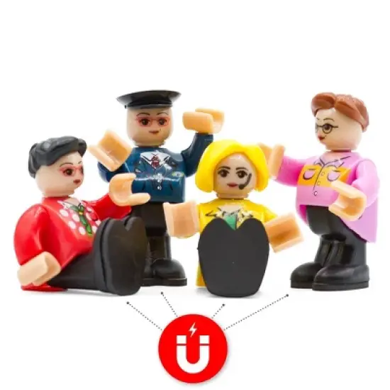 Playmags 15 Pack Magnetic Community Figures, Play People for Magnetic Tiles image {2}