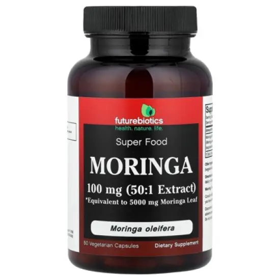 Futurebiotics Moringa, 100 mg, 60 Vegetarian Capsules image {4}