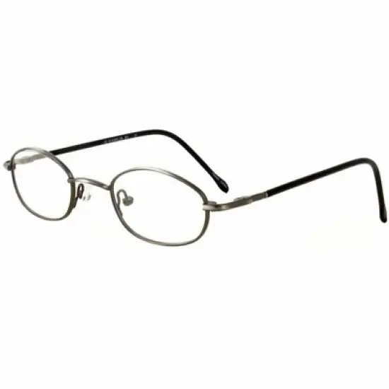 Flex Plus by Vivid FP-88 Designer Reading Eye Glasses in Pewter Silver 43mm +1.50 | Ladies | Oval Shape | X-Small Fit image {1}