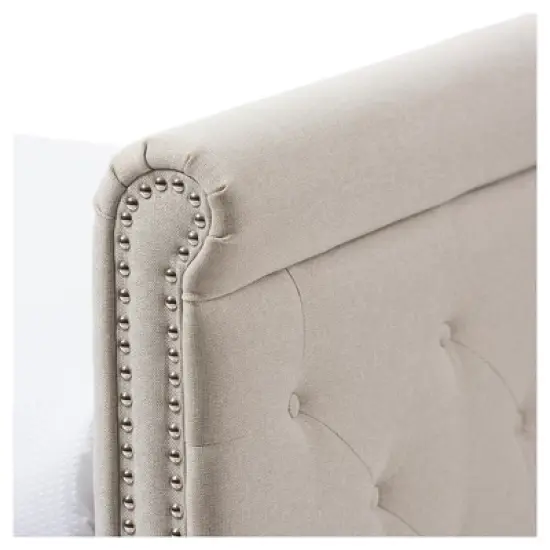 Twin Swanson Modern and Contemporary Fabric Tufted Daybed with Roll-Out Trundle Guest Bed - Baxton Studio image {5}