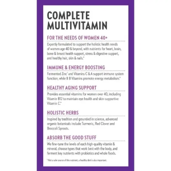 New Chapter Women's Multivitamin 40+ for Energy, Healthy Aging + Immune Support - 30ct image {5}