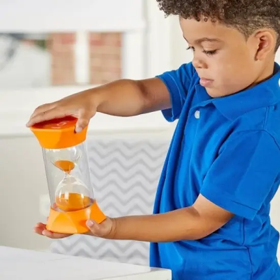 Hand2Mind 5 Minute Jumbo Sand Timer: Educational Teaching Aid for Kindergarten to 6th Grade, Plastic Material image {1}