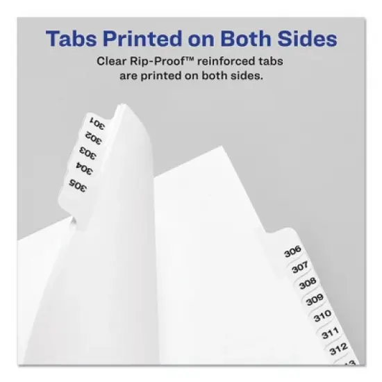 Avery Preprinted Legal Exhibit Side Tab Index Dividers, Avery Style, 25-Tab, 26 to 50, 11 x 8.5, White, 1 Set, (1331) image {1}