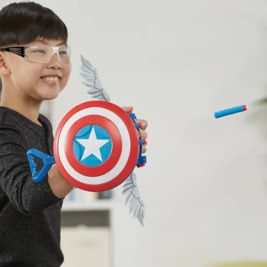 Marvel Mech Strike Mechasaur Captain America Redwing Toy Blaster image {10}
