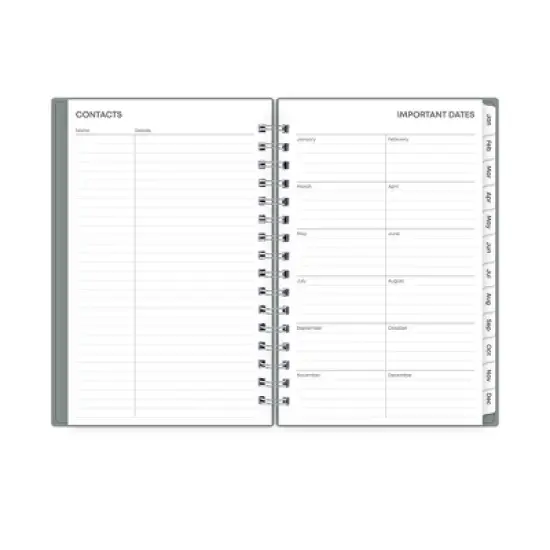 Blue Sky 2024 Planner 5"x8" Daily/Monthly Slate Gray/Albany image {7}