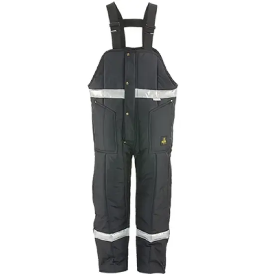 RefrigiWear Men's Iron-Tuff Enhanced Visibility Insulated High Bib Overalls with Reflective Tape image {6}