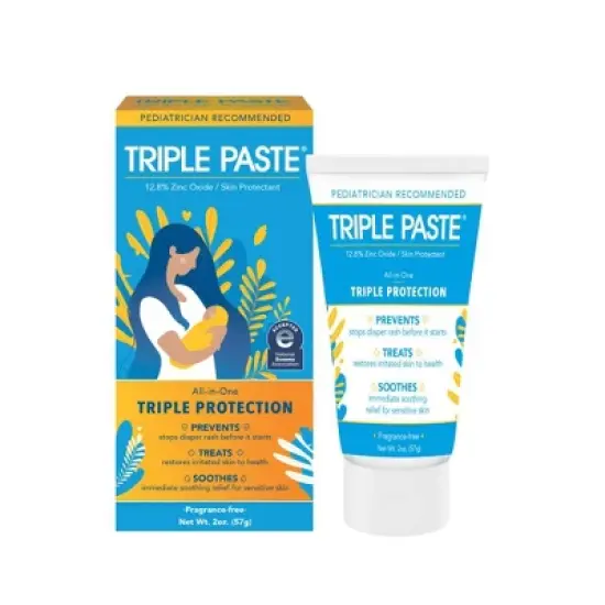 Triple Paste Zinc Oxide Diaper Rash Cream 2 Oz image {6}
